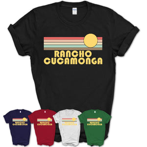 Retro Rancho Cucamonga California Sunset Shirt Vintage Colors