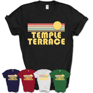 Retro Temple Terrace Florida Sunset Shirt Vintage Colors