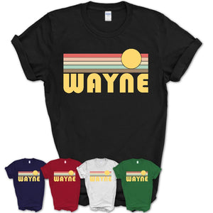 Retro Wayne Michigan Sunset Shirt Vintage Colors