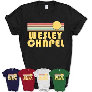 Retro Wesley Chapel Florida Sunset Shirt Vintage Colors