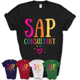 Sap Consultant Rainbow Lettering Heart Shirt, Employee Appreciation Gifts