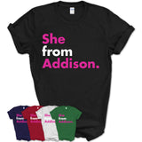 She From Addison Shirt Illinois State Birthday Gift For Her