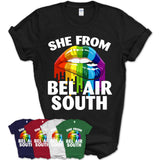 She From Bel Air South Maryland T-Shirt LGBT Pride Sexy Lips Gift Shirt