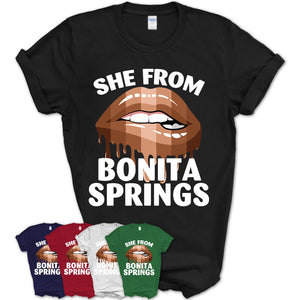 She From Bonita Springs Florida T-Shirt Black Lives Matter Sexy Lips Girl Shirt