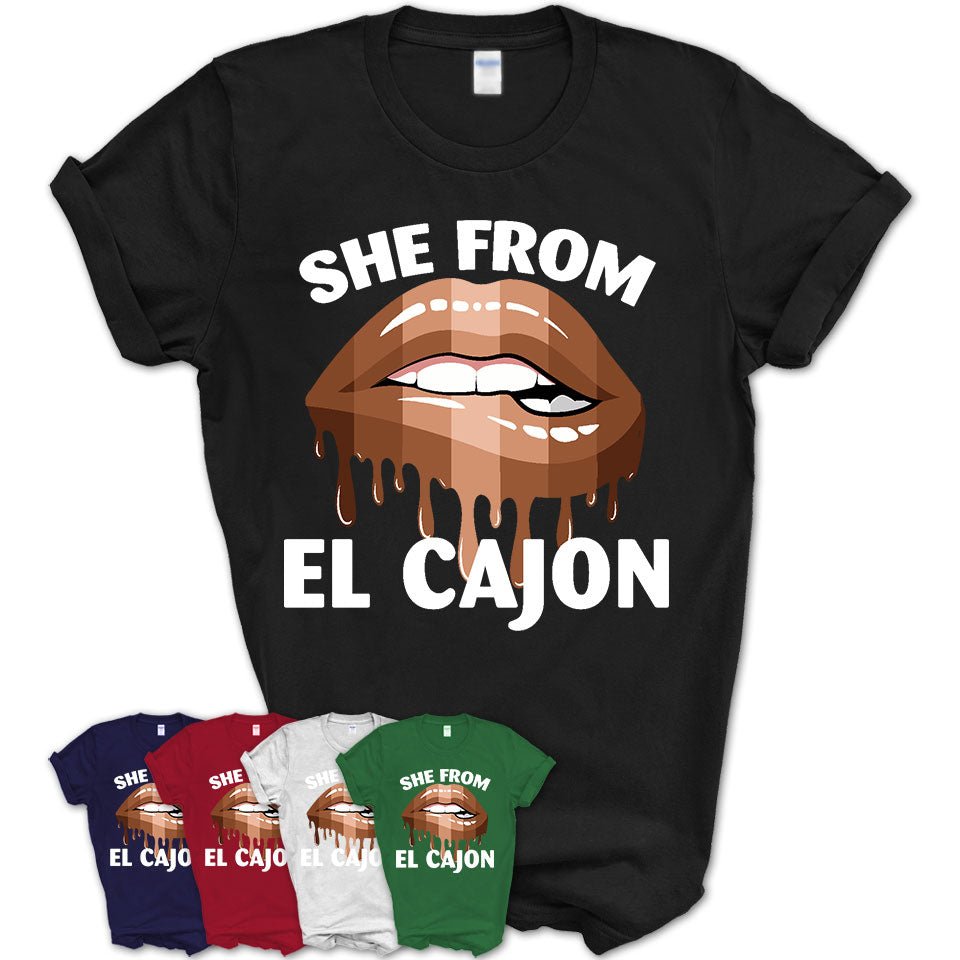 She From El Cajon California T-Shirt Black Lives Matter Sexy Lips Girl Shirt