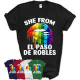 She From El Paso de Robles California T-Shirt LGBT Pride Sexy Lips Gift Shirt
