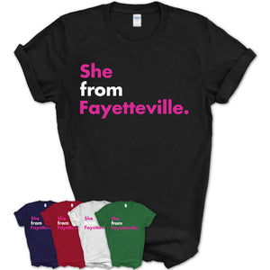 She From Fayetteville Shirt Arkansas State Birthday Gift For Her