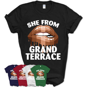She From Grand Terrace California T-Shirt Black Lives Matter Sexy Lips Girl Shirt