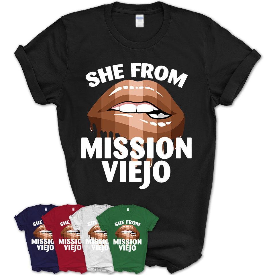 She From Mission Viejo California T-Shirt Black Lives Matter Sexy Lips Girl Shirt