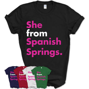 She From Spanish Springs Shirt Nevada State Birthday Gift For Her