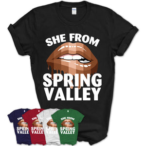 She From Spring Valley Nevada T-Shirt Black Lives Matter Sexy Lips Girl Shirt