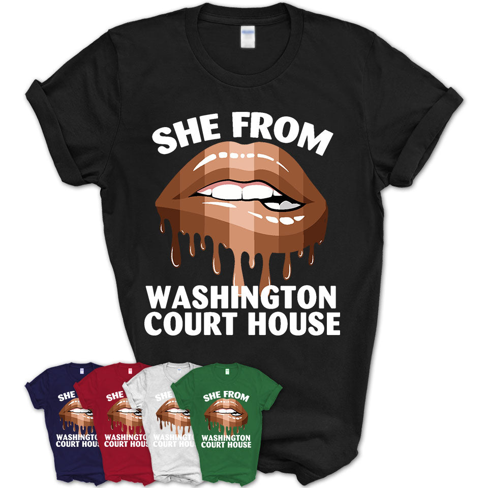 She From Washington Court House Ohio T-Shirt Black Lives Matter Sexy Lips Girl Shirt