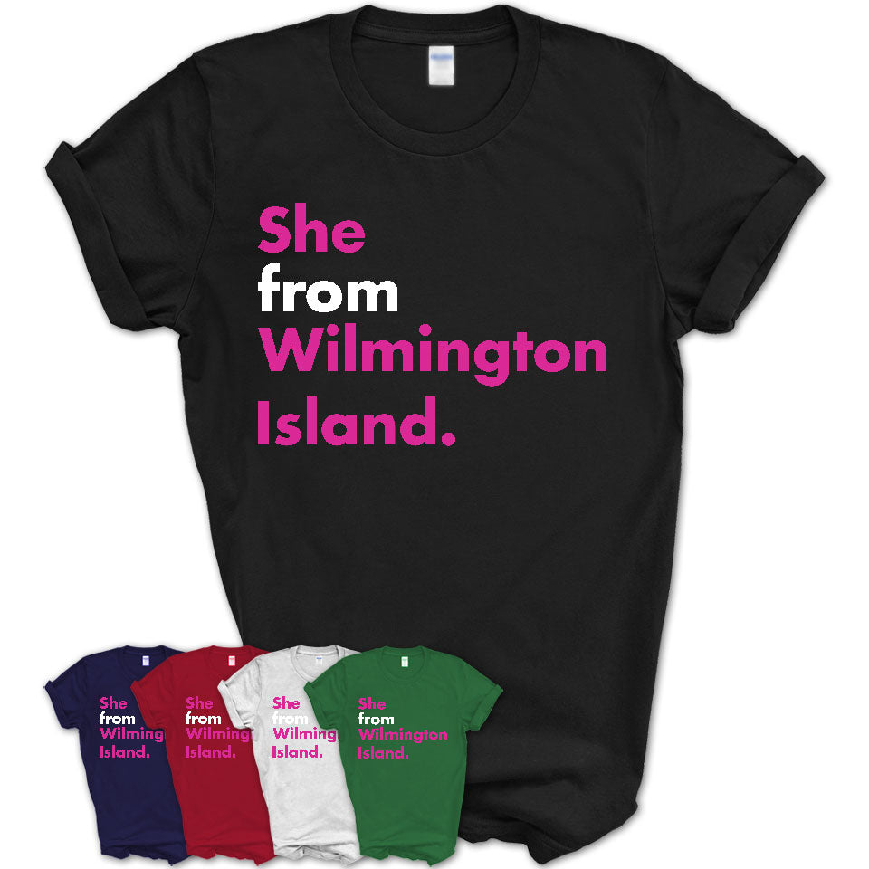 She From Wilmington Island Shirt Georgia State Birthday Gift For Her