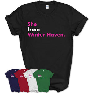 She From Winter Haven Shirt Florida State Birthday Gift For Her
