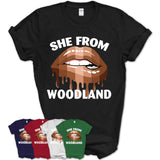She From Woodland California T-Shirt Black Lives Matter Sexy Lips Girl Shirt