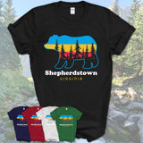 Shepherdstown Virginia Funny Mountain Hiking Camping Adventure Bear Pattern Vintage Gift Shirt