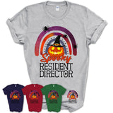 Spooky Resident Director Shirt, Halloween Rainbow Shirt for Women, Funny Pumpkin Shirt for Resident Director, Halloween Gift