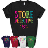 Store Detective Rainbow Lettering Heart Shirt, Employee Appreciation Gifts