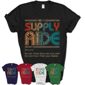 Supply Aide Definition Vintage Retro Colors Shirt, Coworker Birthday Gift TShirt
