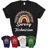 Survey Technician Because Your Life Worth My Time Rainbow T-Shirt