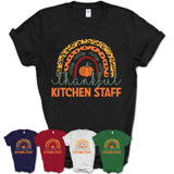 Thankful Kitchen Staff Shirt, Pumpkin Rainbow Sweater for Fall Lovers, Thanksgiving Gift for Kitchen Staff Women