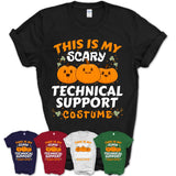 This Is My Scary Technical Support Costume, Halloween Pumpkin Shirt, Funny Coworker Gift