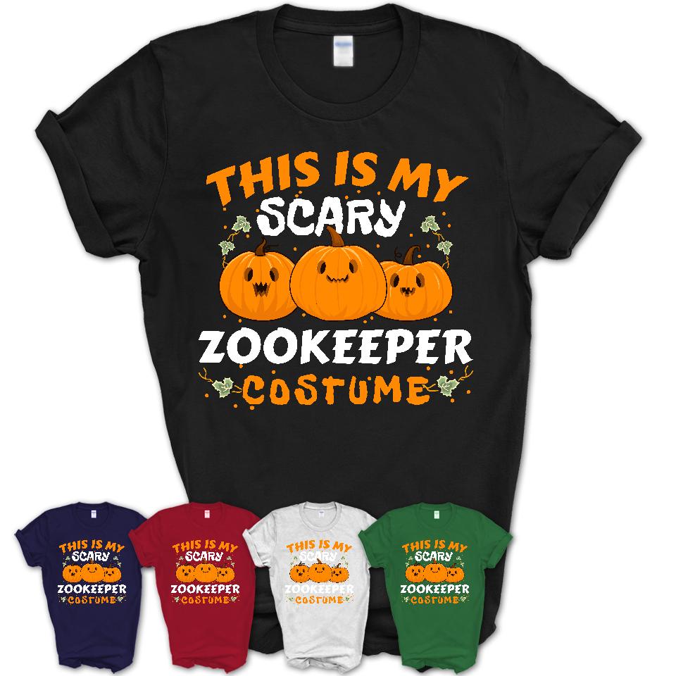 This Is My Scary Zookeeper Costume, Halloween Pumpkin Shirt, Funny Coworker Gift