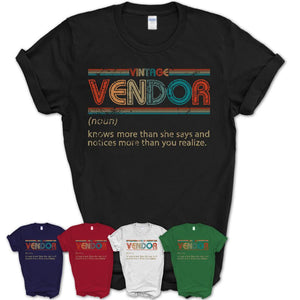Vendor Definition Vintage Retro Colors Shirt, Coworker Birthday Gift TShirt