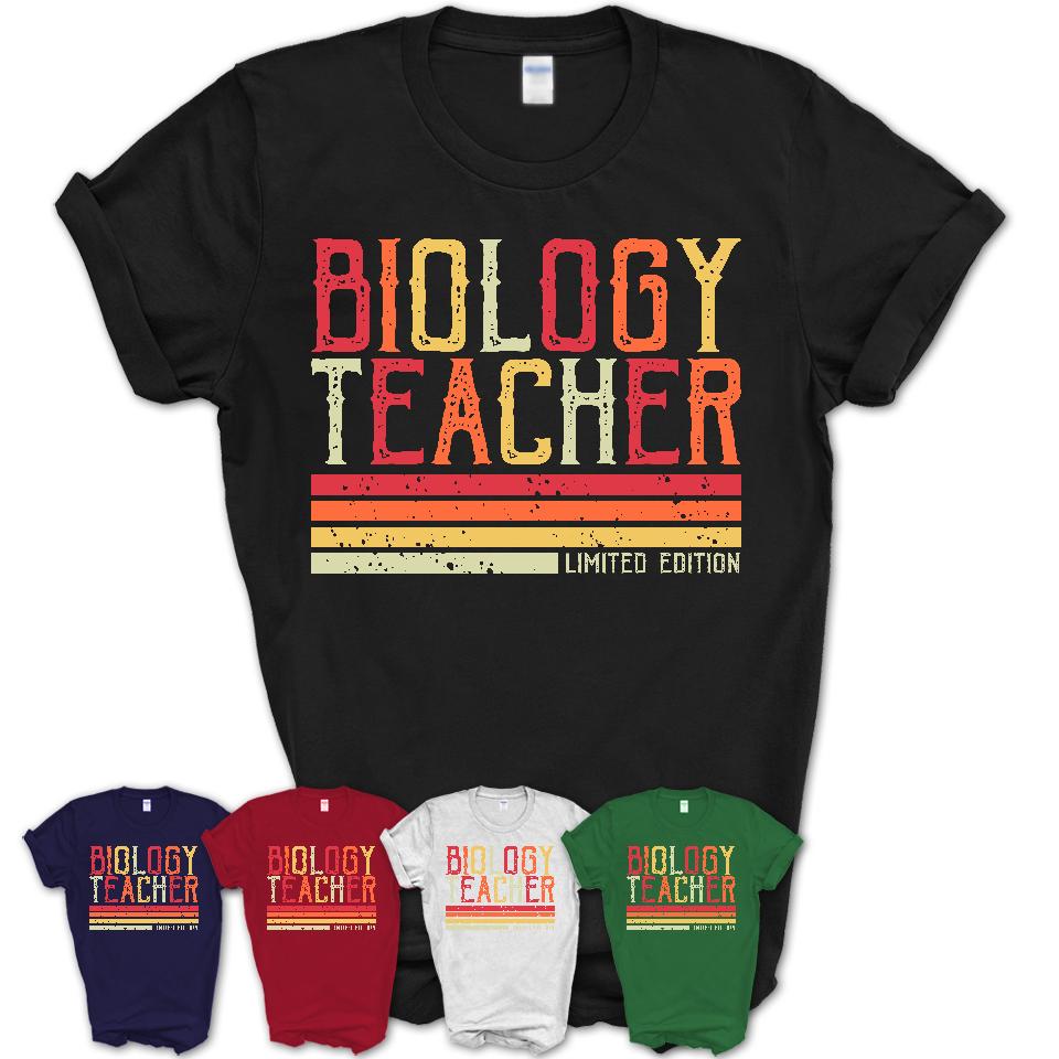 Vintage Biology Teacher Limited Edition Job Shirt, Coworker Birthday Gift Idea