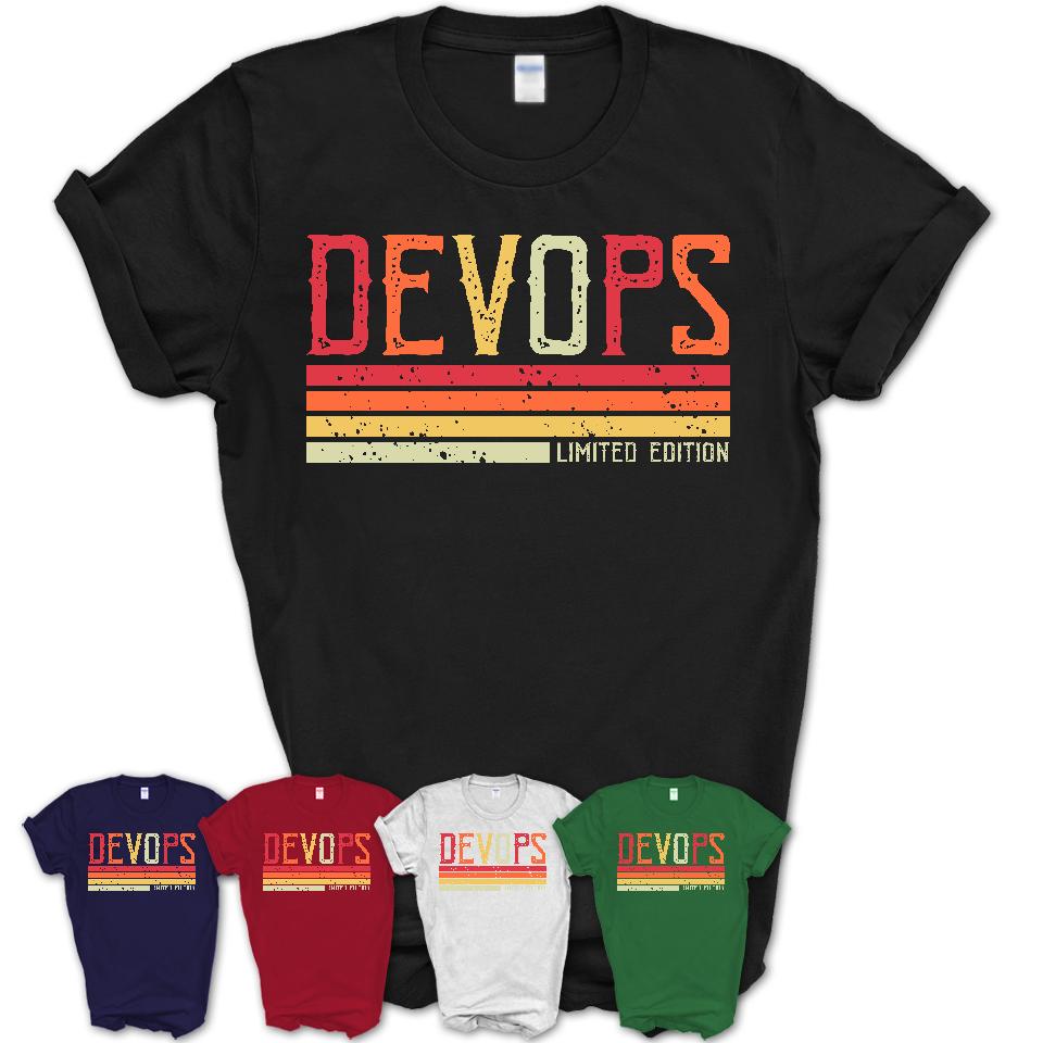 Vintage Devops Limited Edition Job Shirt, Coworker Birthday Gift Idea