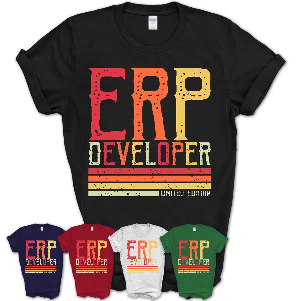 Vintage Erp Developer Limited Edition Job Shirt, Coworker Birthday Gift Idea