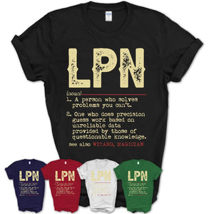 Vintage LPN Definition Shirt, Funny Coworker Gift Idea for LPN, New Job Gift