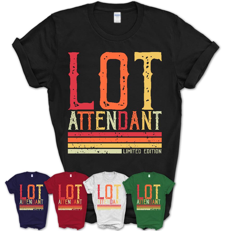 Vintage Lot Attendant Limited Edition Job Shirt, Coworker Birthday Gift Idea