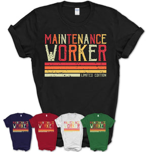 Vintage Maintenance Worker Limited Edition Job Shirt, Coworker Birthday Gift Idea