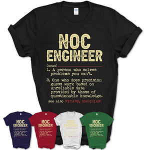 Vintage Noc Engineer Definition Shirt, Funny Coworker Gift Idea for Noc Engineer, New Job Gift