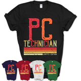 Vintage Pc Technician Limited Edition Job Shirt, Coworker Birthday Gift Idea