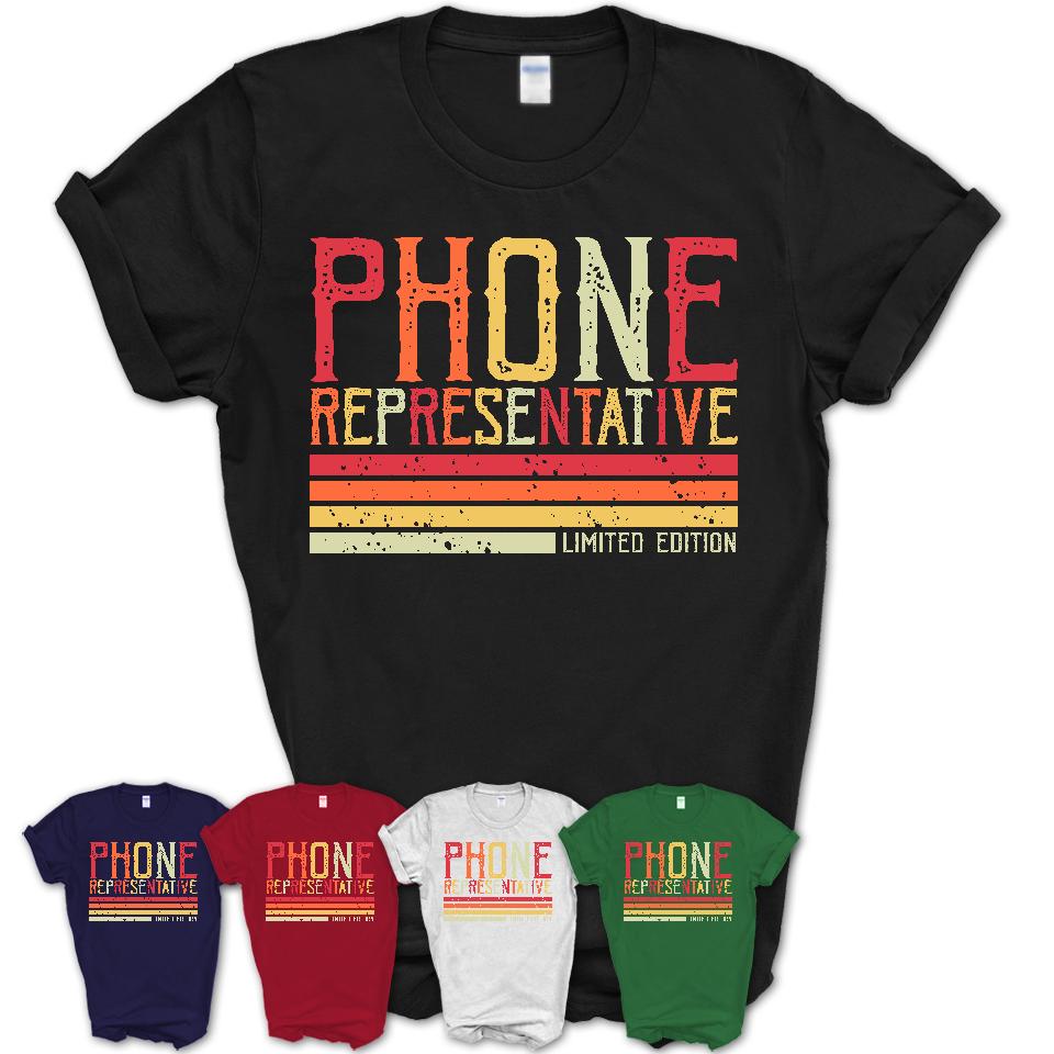 Vintage Phone Representative Limited Edition Job Shirt, Coworker Birthday Gift Idea