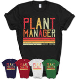 Vintage Plant Manager Limited Edition Job Shirt, Coworker Birthday Gift Idea