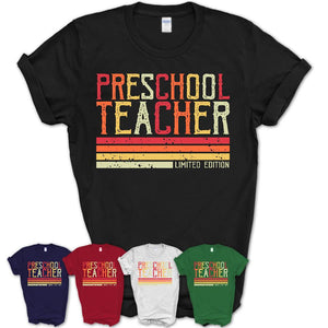 Vintage Preschool Teacher Limited Edition Job Shirt, Coworker Birthday Gift Idea