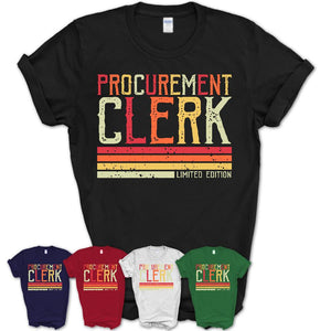 Vintage Procurement clerk Limited Edition Job Shirt, Coworker Birthday Gift Idea