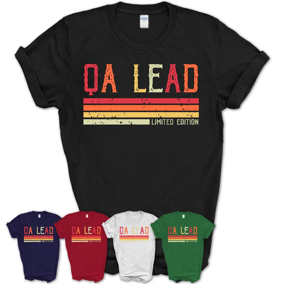 Vintage Qa Lead Limited Edition Job Shirt, Coworker Birthday Gift Idea