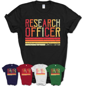 Vintage Research Officer Limited Edition Job Shirt, Coworker Birthday Gift Idea