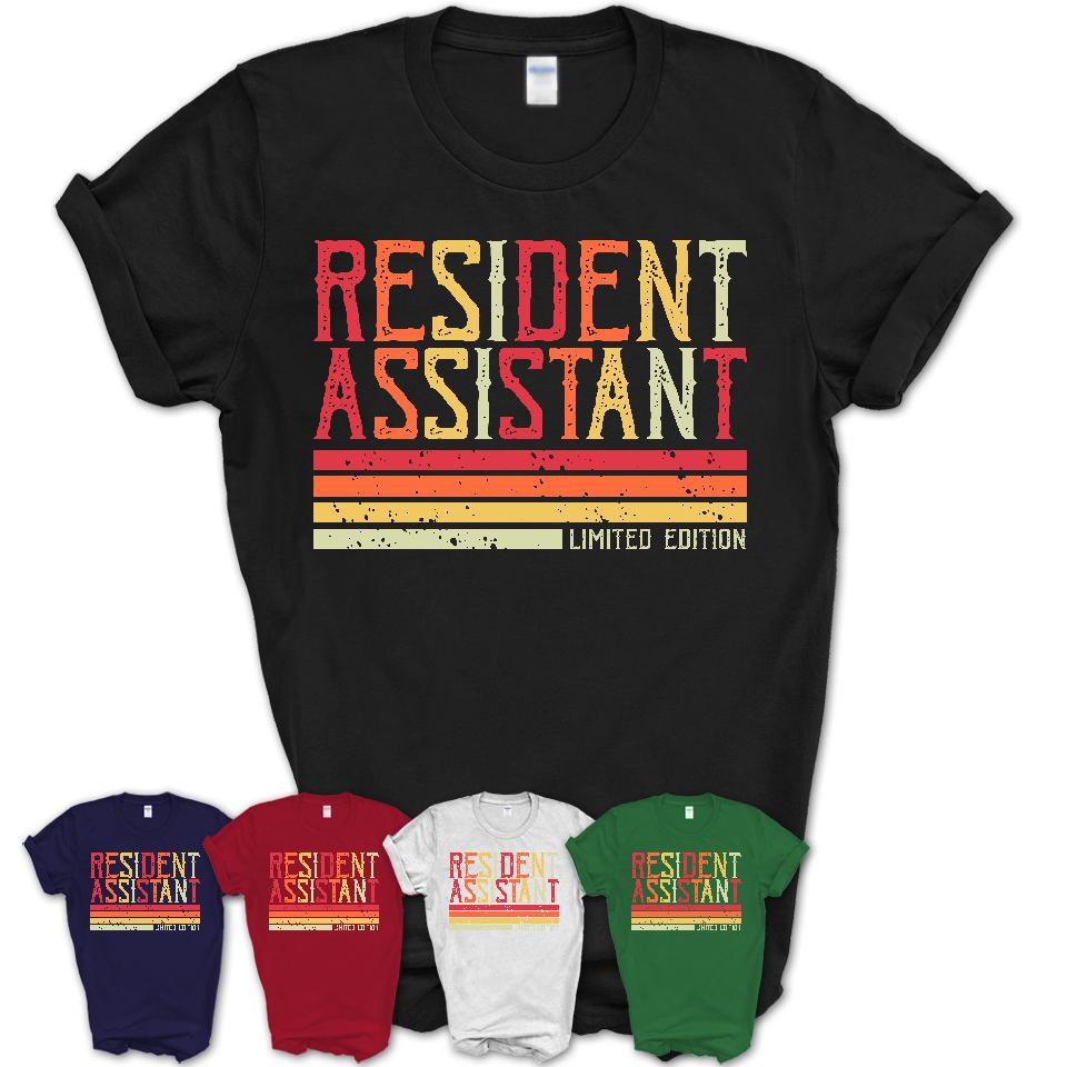 Vintage Resident Assistant Limited Edition Job Shirt, Coworker Birthday Gift Idea