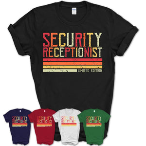 Vintage Security Receptionist Limited Edition Job Shirt, Coworker Birthday Gift Idea