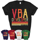 Vintage Vba Developer Limited Edition Job Shirt, Coworker Birthday Gift Idea