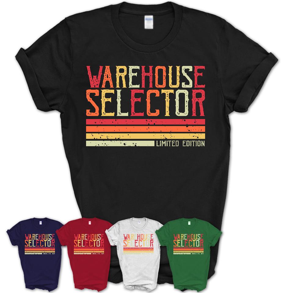 Vintage Warehouse Selector Limited Edition Job Shirt, Coworker Birthday Gift Idea