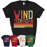 Vintage Wind Technician Limited Edition Job Shirt, Coworker Birthday Gift Idea