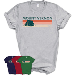 Washington Mount Vernon Camping Shirt for Family Teammates Vintage Retro Colors