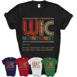 Wic Nutritionist Definition Vintage Retro Colors Shirt, Coworker Birthday Gift TShirt