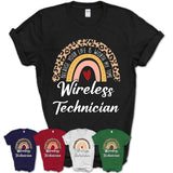 Wireless Technician Because Your Life Worth My Time Rainbow T-Shirt